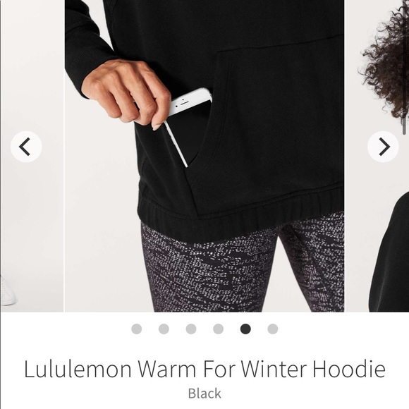 lululemon Warm for Winter black hoodie sz8 - Picture 4 of 12